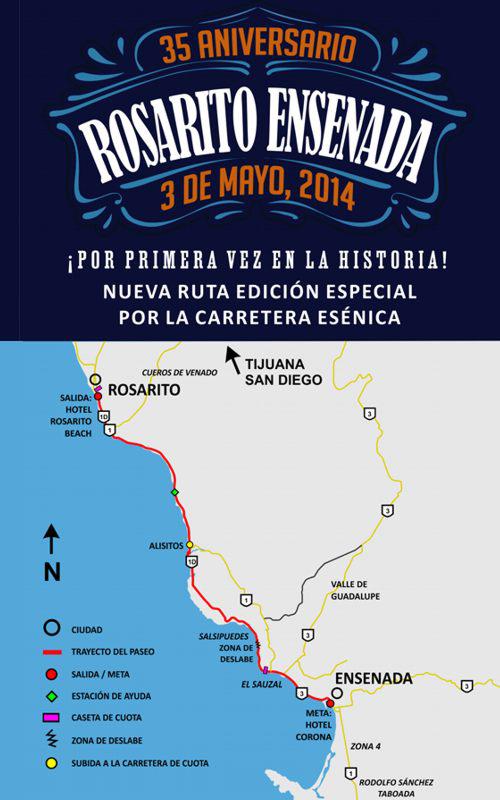Oficializan mapa de la ruta ciclista RosaritoEnsenada